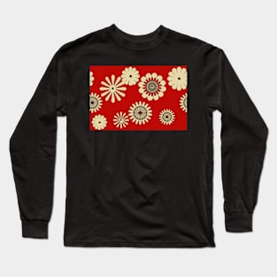 Les Fleurs sur Rouge Long Sleeve T-Shirt